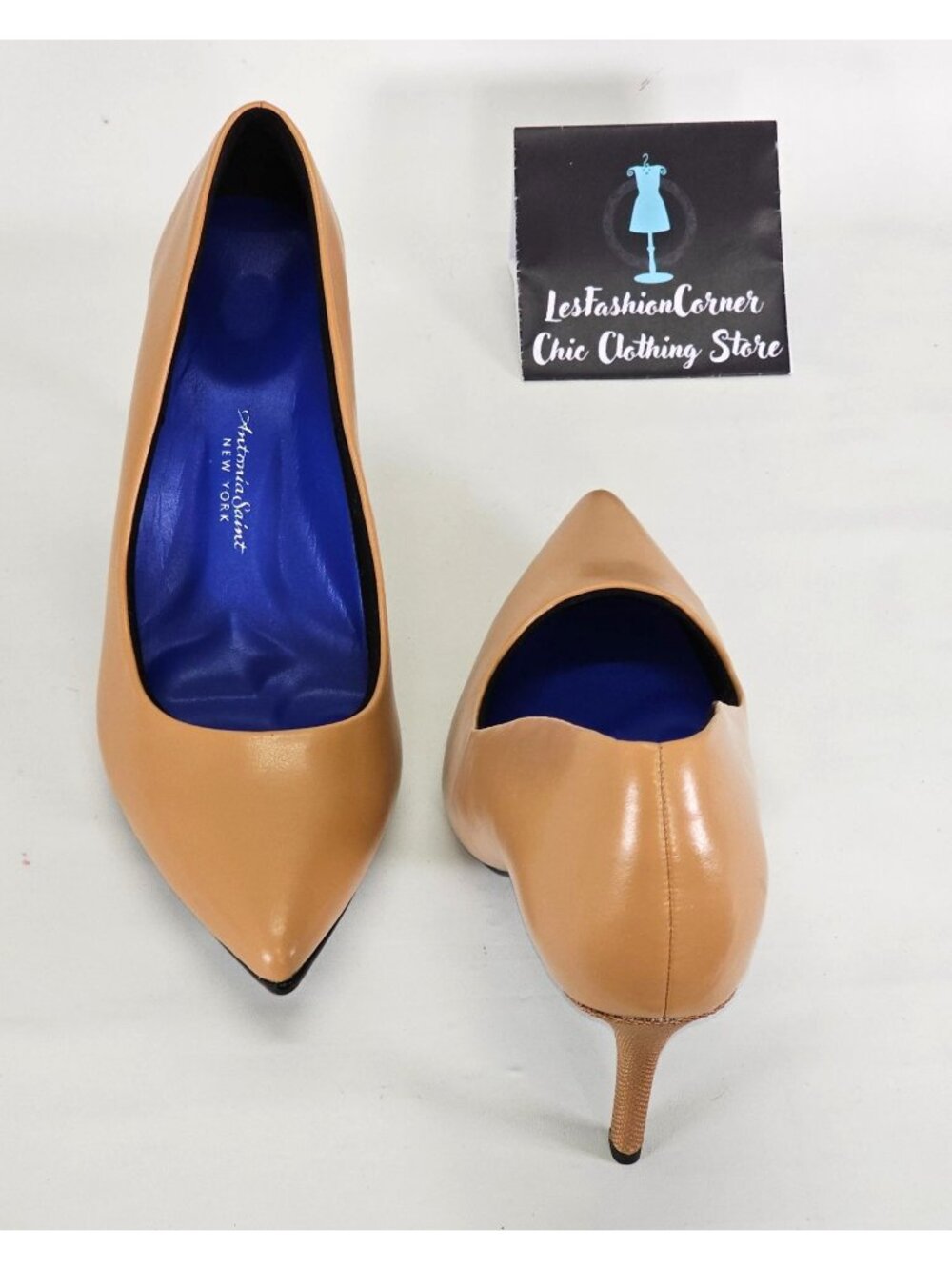 Antonia Saint NY Victoria Women's High Heel 3.5 Cushioned Nemi Tan Size 10 104 - Picture 11 of 16